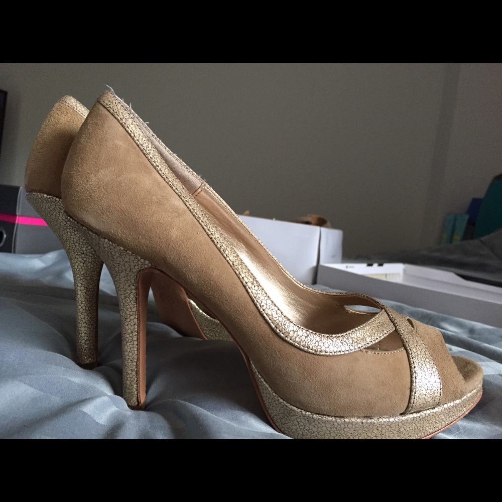 Isola Nude Platform Pump Heel - 8.5